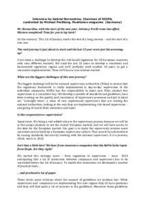 Economy / Money / Finance / Systemic risk / Solvency II Directive / Federal Financial Supervisory Authority / European Insurance and Occupational Pensions Authority / Own Risk and Solvency Assessment / PillarOne.RiskAnalytics