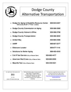 Dodge County alternative transportation