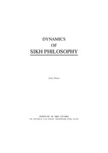 DYNAMICS OF SIKH PHILOSOPHY  JAGJIT SINGH