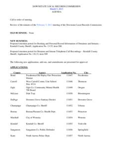 DOWNSTATE LOCAL RECORDS COMMISSION