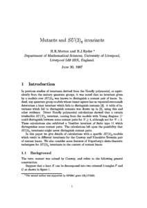 Linear algebra / Knot theory / Module theory / Representation theory / Quantum group / Matrix / Eigenvalues and eigenvectors / Finite type invariant / Simple module / Algebra / Abstract algebra / Mathematics