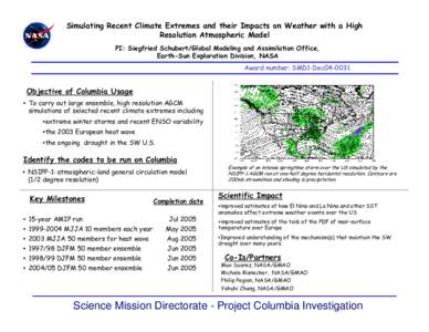 Simulating Recent Climate Extremes and their Impacts on Weather with a High Resolution Atmospheric Model