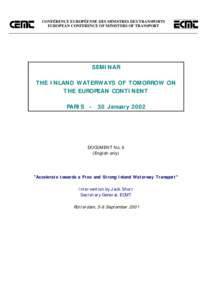 Navigability / Sustainable transport / Waterway / Canal / Transport / International Transport Forum / Organisation for Economic Co-operation and Development