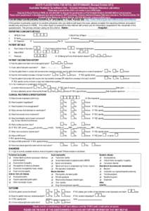 ACUTE FLACCID PARALYSIS QUESTIONNAIRE