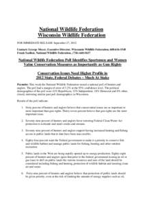 Ecology / National Wildlife Federation / Environment / Wildlife conservation / Wyoming Wildlife Federation / Wildlife / Biology / Hunting