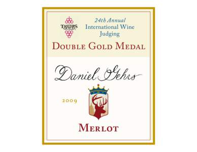 24th Annual International Wine Judging Double Gold Medal