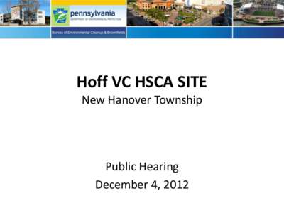 Hoff VC HSCA SITE New Hanover Township