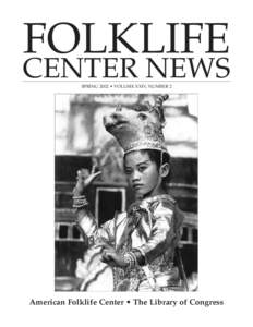 Folklife Center News - Spring[removed]Volume XXIV, Number 2