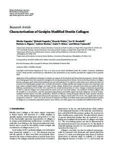 Characterization of Genipin-Modified Dentin Collagen