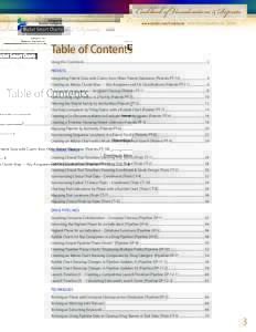 Cookbook of Visualizations & Reports www.bizint.com/Cookbook | © 2015 BizInt Solutions, Inc., Table of Contents