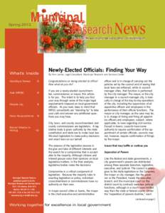 Municipal  Research News Spring 2012