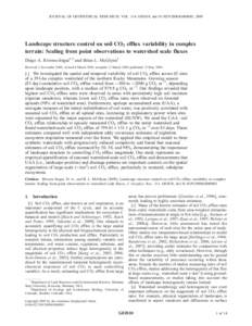 Landscape structure control on soil CO<subscr>2</subscr> efflux variability in complex terrain: Scaling from point observations to watershed scale fluxes