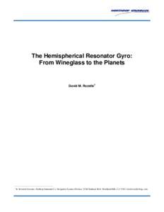 The Hemispherical Resonator Gyro: From Wineglass to the Planets