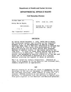 [removed]CR216 Kathy Marie Hayes v. The Inspector General