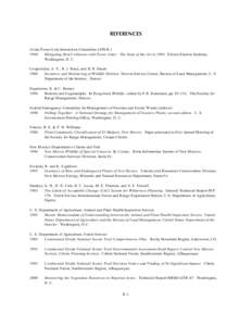 REFERENCES Avian Power Line Interaction Committee (APLIC[removed]Mitigating Bird Collisions with Power Lines: The State of the Art in[removed]Edison Electric Institute, Washington, D. C. Cooperrider, A. Y., R. J. Boyd, and H