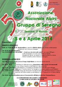 Con il Patrocinio  Associazione Nazionale Alpini  Gruppo di Seregno