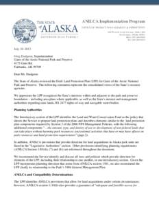 ANILCA Implementation Program OFFICE OF PROJECT MANAGEMENT & PERMITTING 550 West Seventh Avenue, Suite 1430 Anchorage, Alaska[removed]Main: [removed]Fax: [removed]