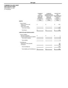 Michigan COMBINING BALANCE SHEET DEBT SERVICE FUNDS SEPTEMBER 30, 2008 (In Thousands)