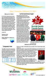 Canada Games / Canada Winter Games / Saint John /  New Brunswick / Ringette / Fredericton / Nova Scotia Sport Hall of Fame / Sports / Geography of Canada / Sport in the Halifax Regional Municipality