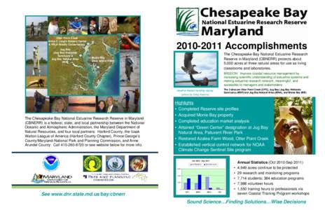 CBNERR-MD Accomplishments Oct2010-Sep2011[removed]FINAL.ppt
