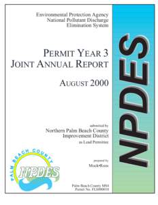 PERMIT YEAR 3 JOINT ANNUAL REPORT AUGUST 2000 submitted by