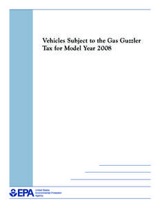 Vehicles Subject to the Gas Guzzler Tax for Model Year[removed]EPA420-B[removed])