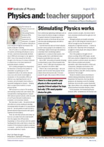 Physics and: teacher support