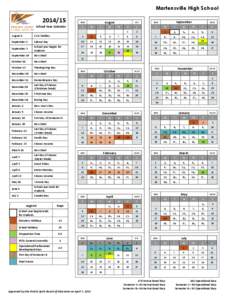 Martensville High School[removed]School Year Calendar August 4