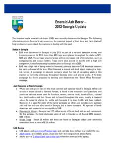 Microsoft Word - Emerald Ash Borer[removed]Georgia Update