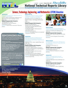 National Technical Reports Library  Newsletter volume 5 • number 9 • March 15th, 2013
