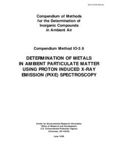 EPA/625/R-96/010a  Compendium of Methods for the Determination of Inorganic Compounds in Ambient Air