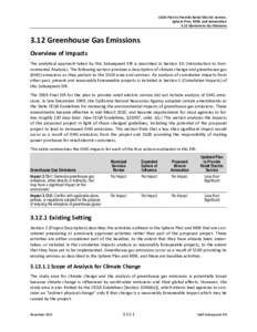 SSJID Plan to Provide Retail Electric Service,  Sphere Plan, MSR, and Annexation  3.12 GREENHOUSE GAS EMISSIONS   