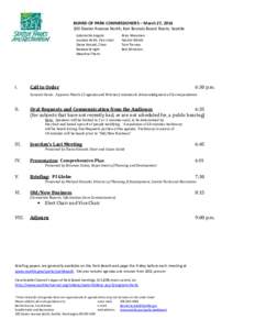 BOARD OF PARK COMMISSIONERS – March 27, [removed]Dexter Avenue North, Ken Bounds Board Room, Seattle Antoinette Angulo Jourdan Keith, Vice-chair Diana Kincaid, Chair Barbara Wright