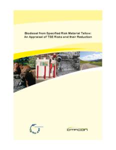 Biodiesel from Specified Risk Material Tallow: An Appraisal of TSE Risks and their Reduction Biodiesel from Specified Risk Material Tallow: An Appraisal of TSE Risks and their Reduction
