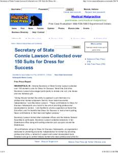 Secretary of State Connie Lawson Collected over 150 Suits for Dress for Success | Muncie Free Press