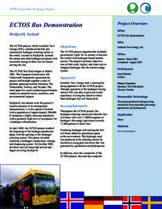 IPHE Renewable Hydrogen Report  ECTOS Bus Demonstration Reykjavik, Iceland  Project Overview