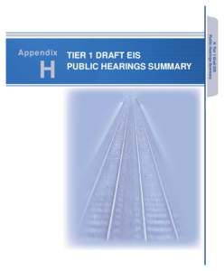 Lincoln Service / Environmental impact statement / National Environmental Policy Act / Amtrak / Springfield Union Station / Illinois Department of Transportation / Joliet /  Illinois / Illinois / Federal Railroad Administration / Rail transportation in the United States / Transportation in the United States / Impact assessment