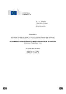 EUROPEAN COMMISSION Brussels, [removed]COM[removed]final[removed]COD)