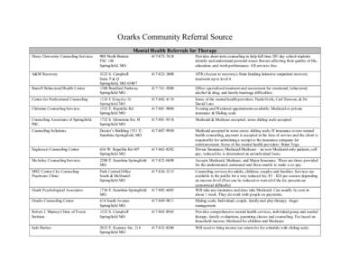 Geography of Missouri / Medicaid / Missouri / Ozarks Community Hospital / Medicare / Medi-Cal / Springfield /  Missouri / CoxHealth / Government / Healthcare reform in the United States / Federal assistance in the United States / Presidency of Lyndon B. Johnson