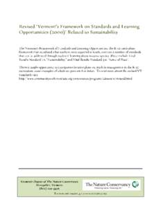 Vital Results: Personal Development Standards Making Decisions SustainabiIity 3.9 Students make decisions that demonstrate understanding of natural and human communities, the ecological. economic, political, or social s