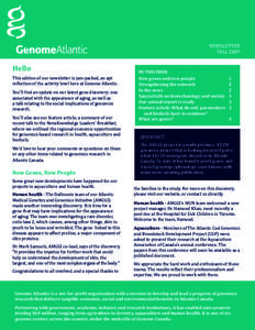 Genomics / American atheists / Genetic mapping / Aquaculture / Craig Venter / Human genome / Genome / Fish farming / Cod / Genetics / Bioinformatics / Biology