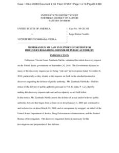 Case: 1:09-cr[removed]Document #: 94 Filed: [removed]Page 1 of 16 PageID #:369  UNITED STATES DISTRICT COURT NORTHERN DISTRICT OF ILLINOIS EASTERN DIVISION