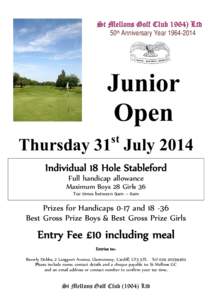 Microsoft Word - St.Mellons Junior Open 31st July 2014.docx