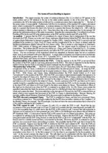 The Syntax of Focus-Doubling in Japanese Introduction: This paper examines the syntax of sentences/utterances like (1), in which an XP appears in the initial position and an XP identical to the one in the initial positio