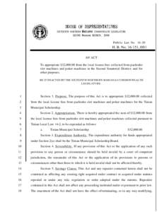 lrOUSE OF REPRlESllNfAiIVES SIXTEENTH NORTHERN MARIANAS COMMONWEALTH LEGISLATURE SECOND REGuLAR SESSION, 2008 Public Law No[removed]