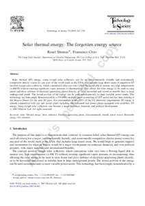 ARTICLE IN PRESS  Technology in Society–270 www.elsevier.com/locate/techsoc  Reuel Shinnar, Francesco Citro