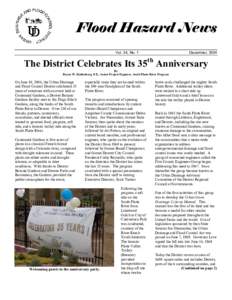 Flood Hazard News Vol. 34, No. 1 December, 2004  The District Celebrates Its 35th Anniversary