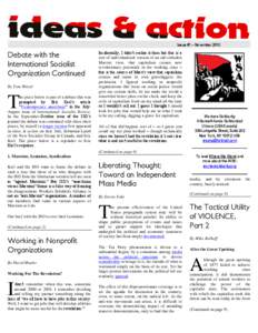 Issue #1 – November[removed]Debate with the International Socialist Organization Continued By Tom Wetzel