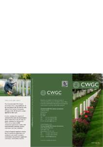 www.cwgc.org Front Cover: Cambridge City Cemetery United Kingdom Area Commonwealth War Graves Commission Jenton Road, Sydenham
