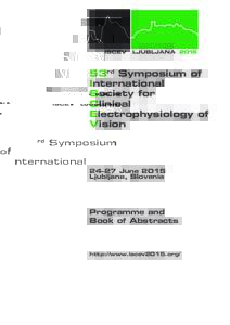 53rd Symposium of International Society for Clinical Electrophysiology of Vision